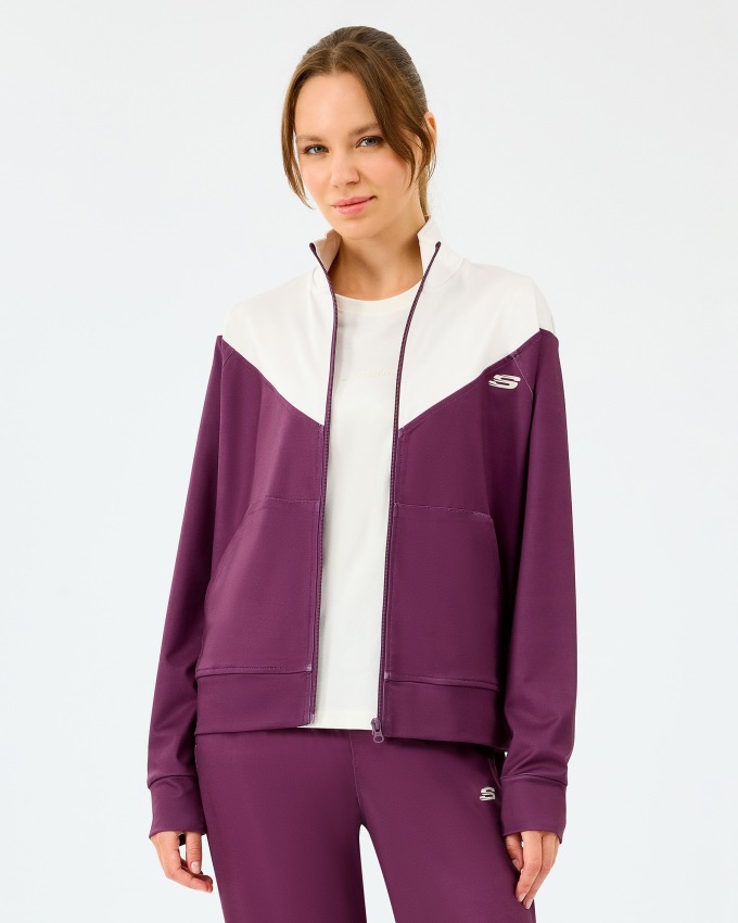 Skechers W Performance Track Suit Bordo Kadın Eşofman Takımı - 1