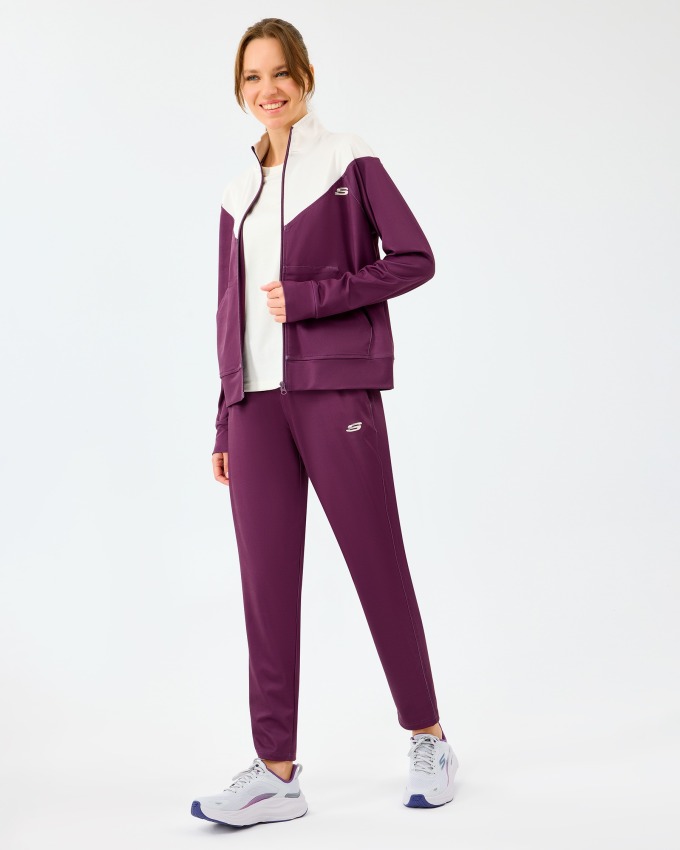 Skechers W Performance Track Suit Bordo Kadın Eşofman Takımı - 3