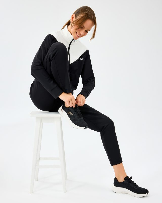 Skechers W Performance Track Suit Siyah Kadın Eşofman Takımı - 6