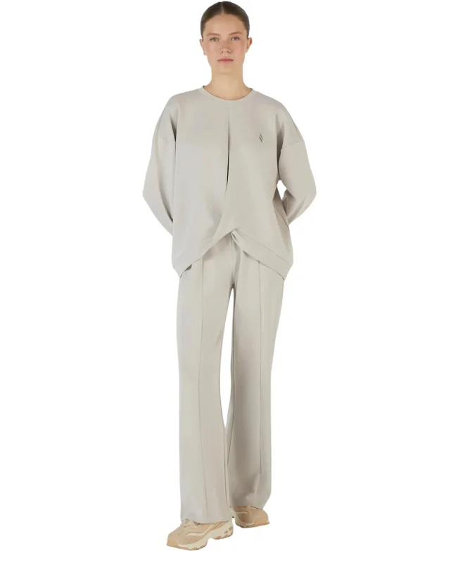 Skechers Soft Touch Crew Neck Gri Kadın Sweatshirt 