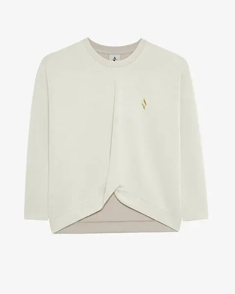 Skechers Soft Touch Crew Neck Gri Kadın Sweatshirt - Skechers