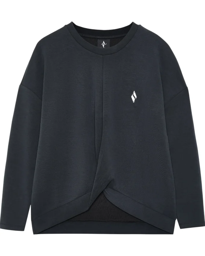 Skechers Soft Touch Crew Neck Sweatshirt Siyah Kadın Sweatshirt - 5