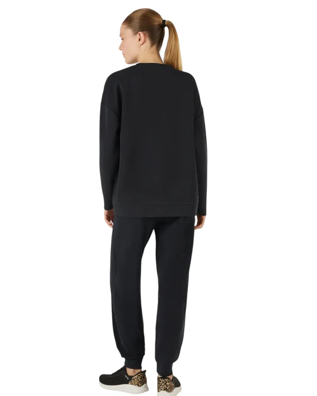 Skechers Soft Touch Crew Neck Sweatshirt Siyah Kadın Sweatshirt - 4