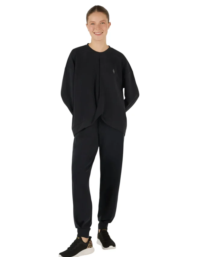 Skechers Soft Touch Crew Neck Sweatshirt Siyah Kadın Sweatshirt - 3