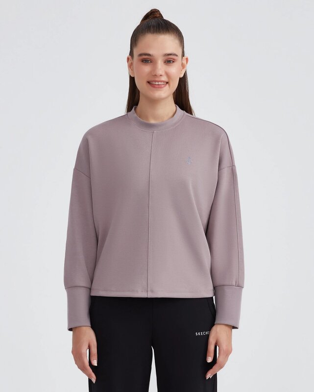 Skechers W Soft Touch Eco Crew Neck Mor Kadın Sweatshirt - 1