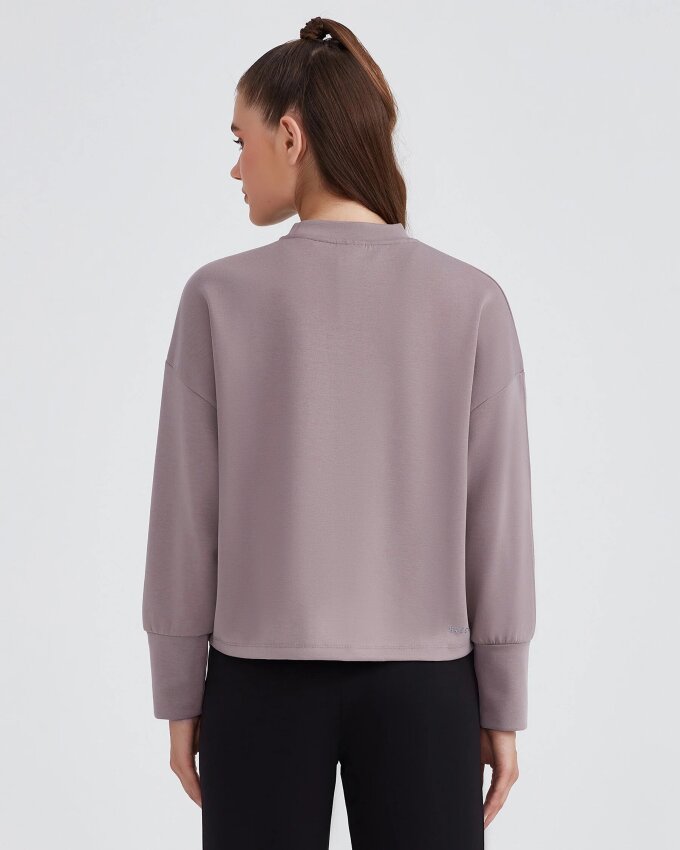 Skechers W Soft Touch Eco Crew Neck Sweatshirt Mor Kadın Sweatshirt - 4