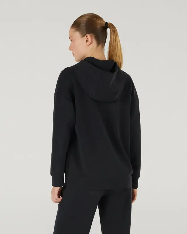 Skechers Soft Touch Hoodie Sweatshirt Siyah Kadın Sweatshirt - 3