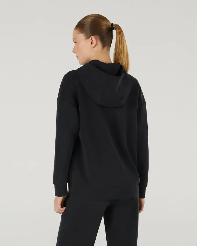 Skechers Soft Touch Hoodie Sweatshirt Siyah Kadın Sweatshirt - 3