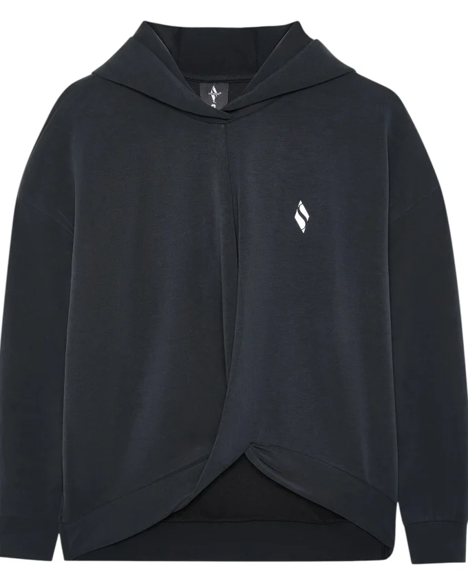 Skechers Soft Touch Hoodie Sweatshirt Siyah Kadın Sweatshirt - 4