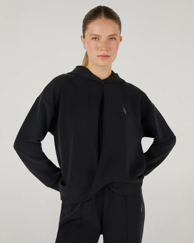 Skechers W Soft Touch Hoodie Sweatshirt SİYAH Kadın Sweatshirt - Skechers