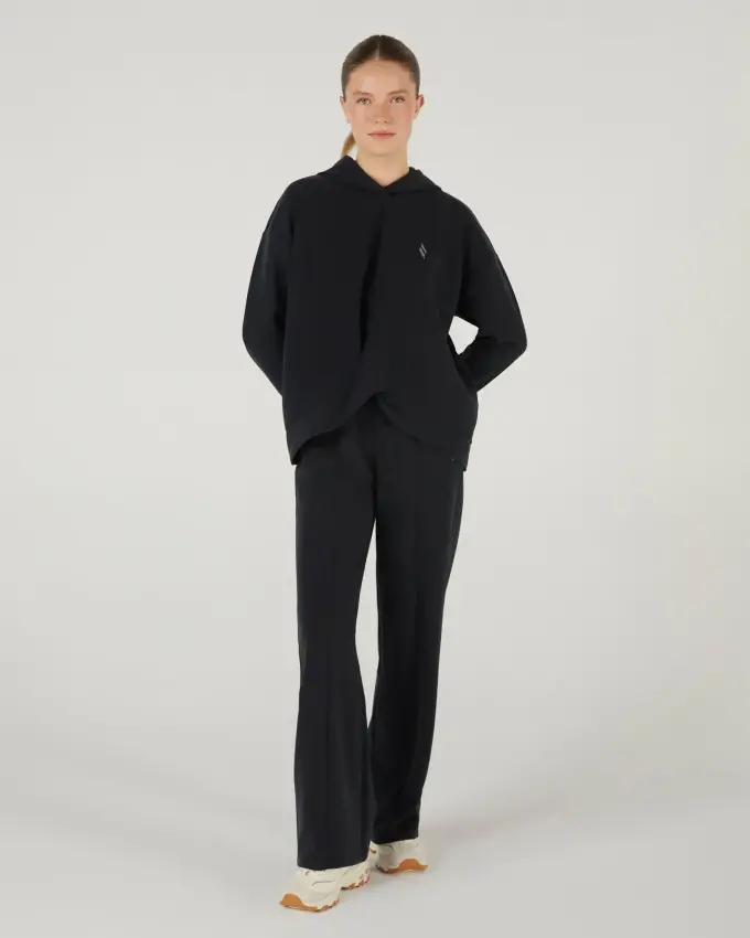 Skechers Soft Touch Hoodie Sweatshirt Siyah Kadın Sweatshirt - 2