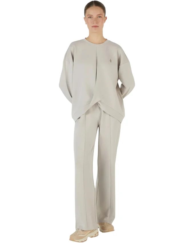 Skechers W Soft Touch Wide Leg Gri Kadın Eşofman Altı - 2