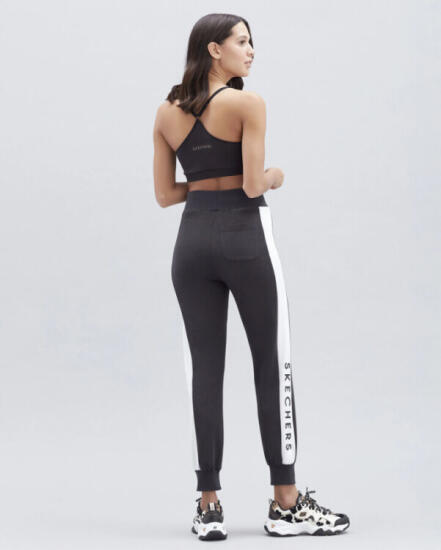 Skechers W Terry Fleece Side Big Logo Jogger Sweatpant SİYAH Kadın Eşofman Altı - 3