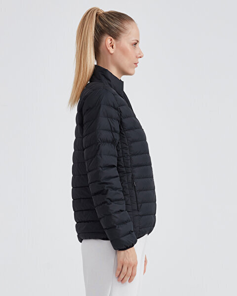 Skechers W Turtle Neck Essential Jacket SİYAH Kadın Mont S212273-001 - 6