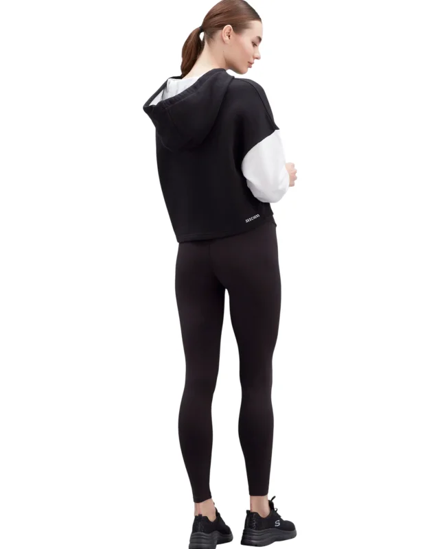 Skechers W Waffle Fleece Colorblock Siyah Kadın Sweatshirt - 3