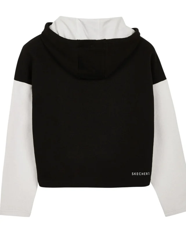 Skechers W Waffle Fleece Colorblock Siyah Kadın Sweatshirt - 4