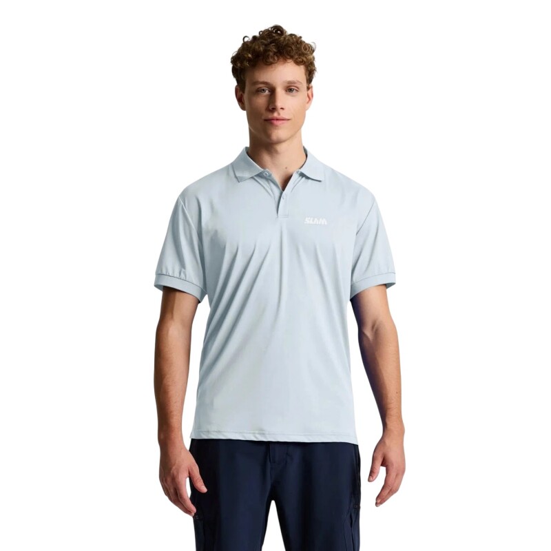 Slam Tech Pique Polo Evo SS Gri Erkek Polo Tshirt - Slam