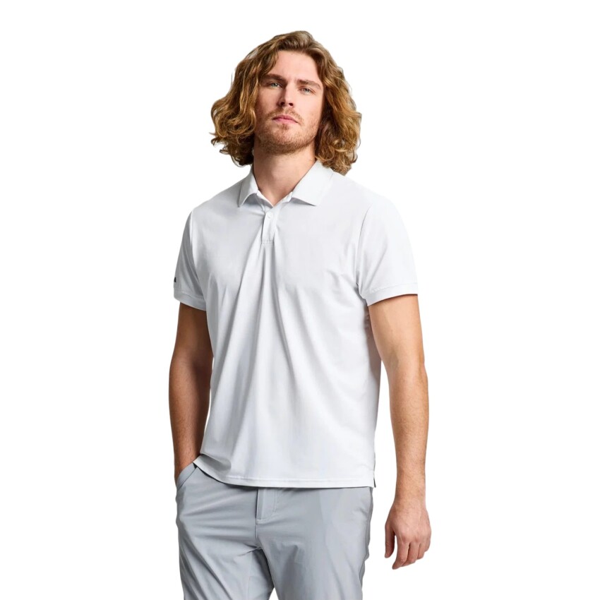 Slam Tech Pique SS Beyaz Erkek Polo Tshirt - 1