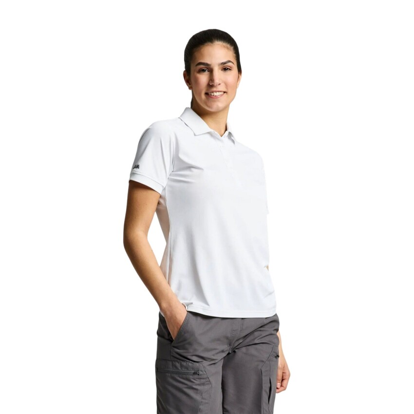 Slam WS Tech Pique Polo SS Beyaz Kadın Polo Tshirt - 1