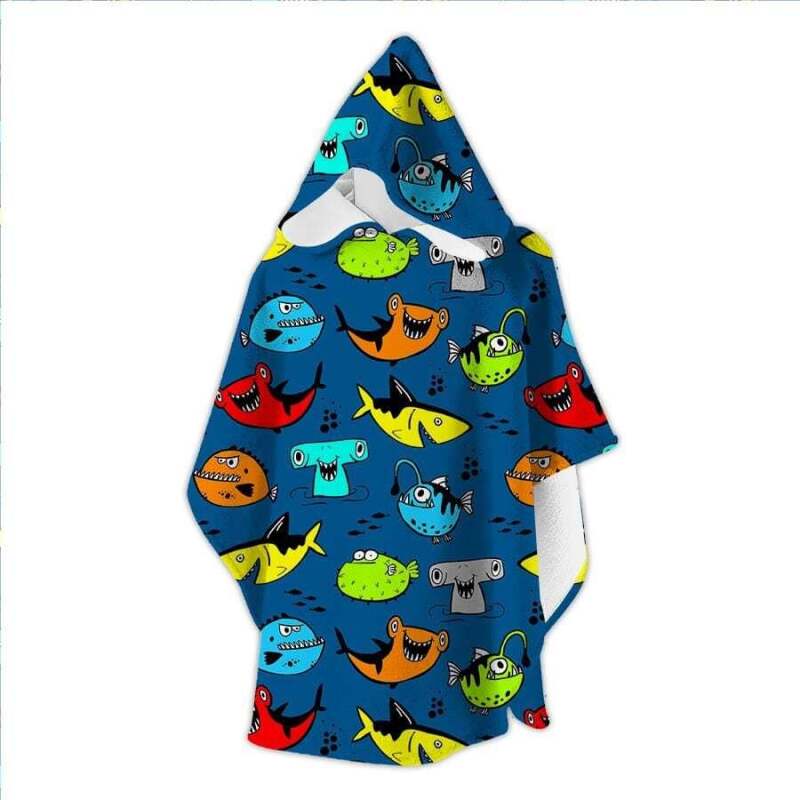SlipStop Aquatic Poncho Mavi Çocuk Panço - SlipStop