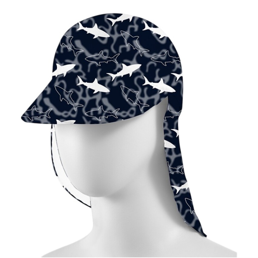 SlipStop Big White Junior Sun Hat Siyah Çocuk Şapka - 2