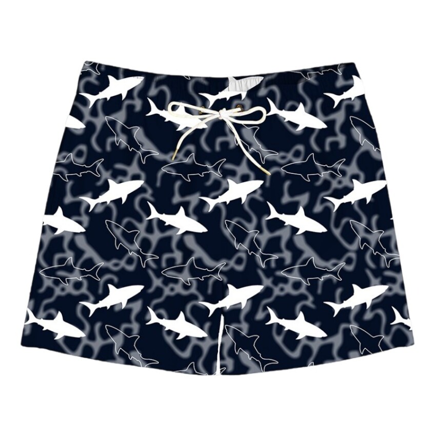 SlipStop Big White Short Siyah Erkek Mayo - 1