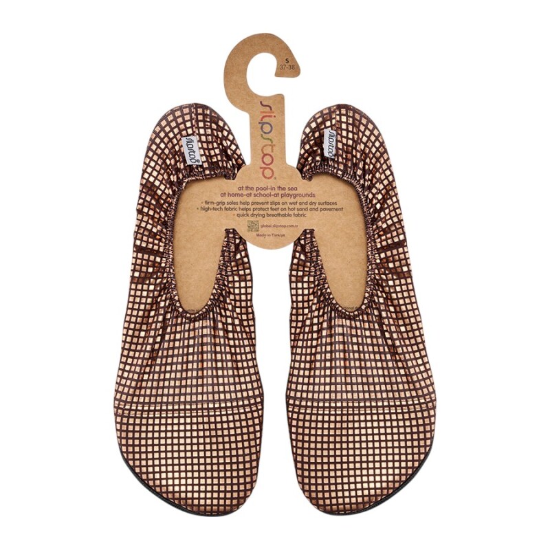 SlipStop Bronze Kahverengi Kadın Deniz Ayakkabısı - SlipStop