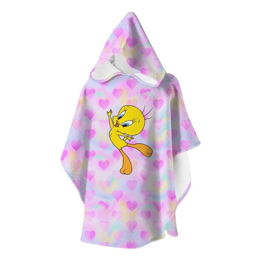 SlipStop Chirpie Poncho Pembe Çocuk Panço - 1