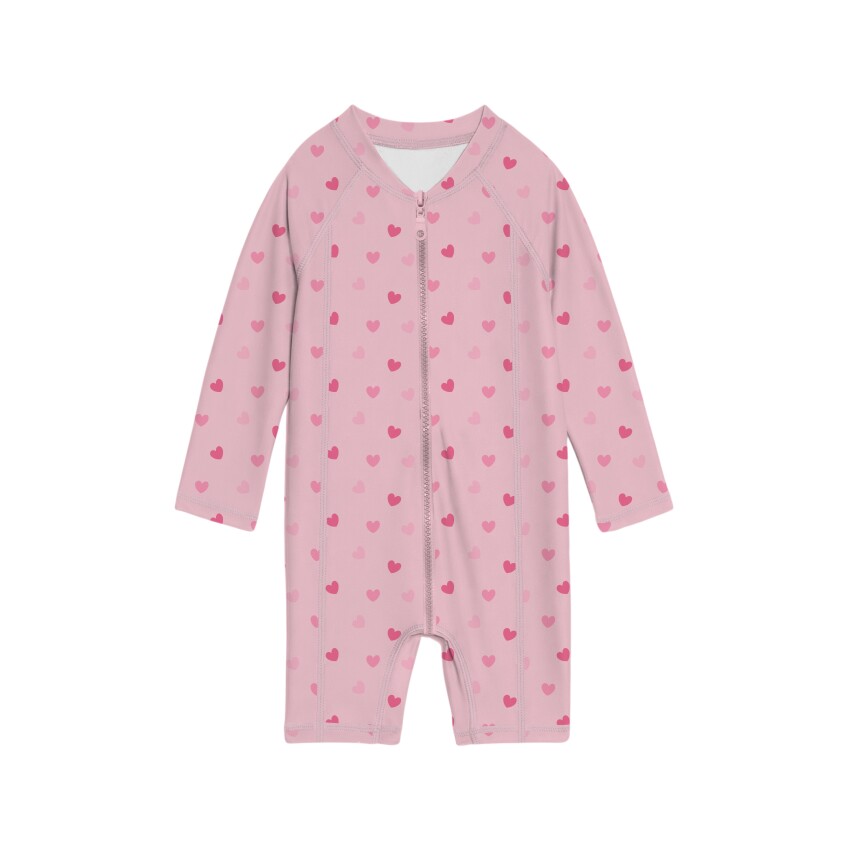 SlipStop Claire Long Sleeve Pembe Çocuk Mayo - 1