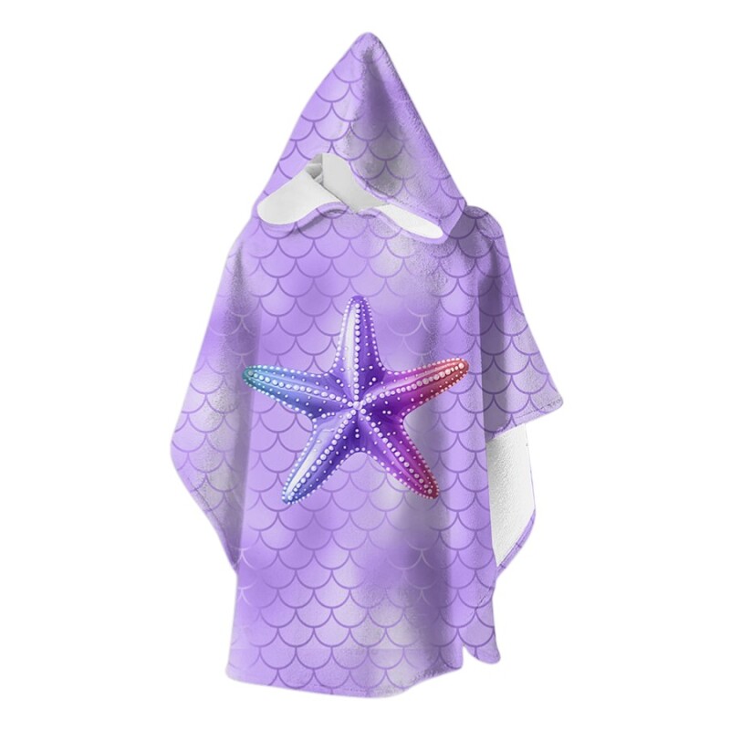 SlipStop Delicate Poncho Mor Çocuk Panço - SlipStop