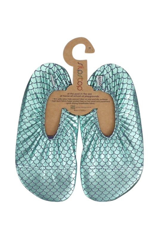 SlipStop Elvira Green Junior Yeşil Çocuk Deniz Ayakkabısı - SlipStop