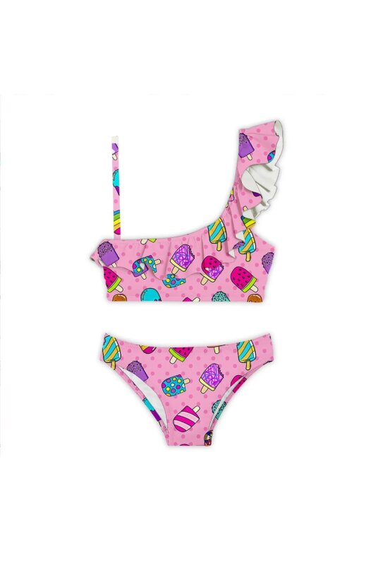SlipStop Frutti Bikini Pembe Çocuk Bikini - SlipStop