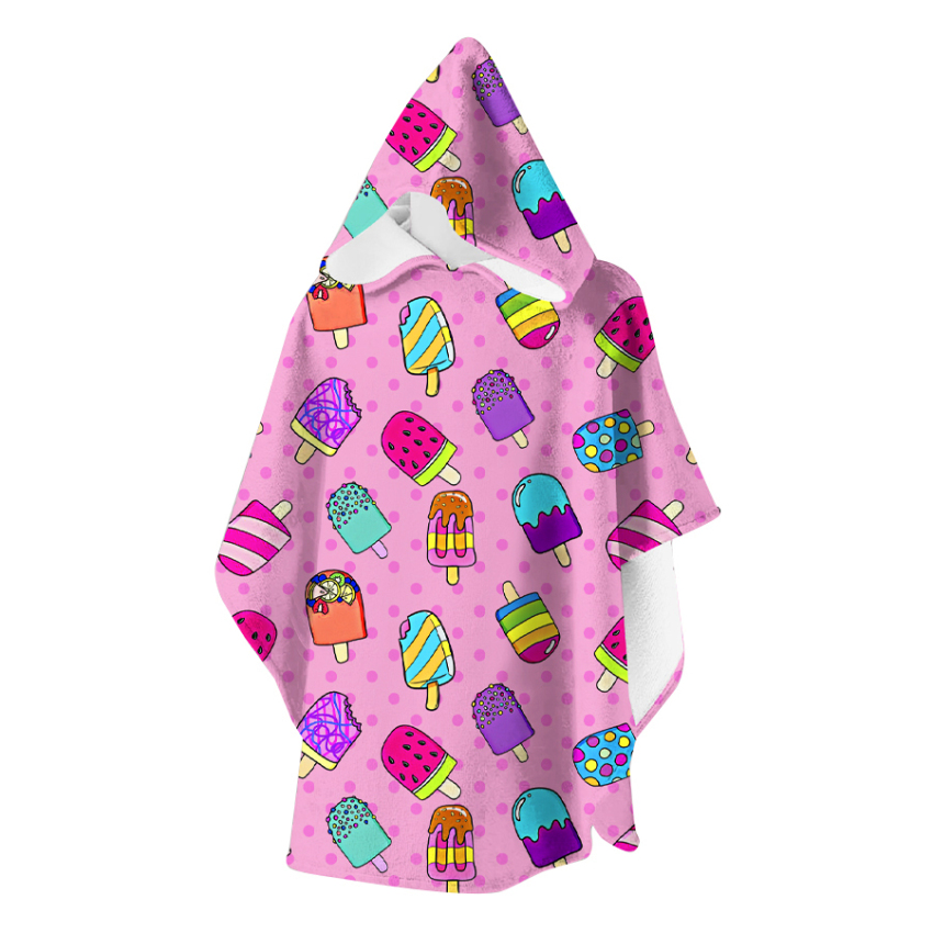 SlipStop Frutti Poncho Pembe Çocuk Panço - 1