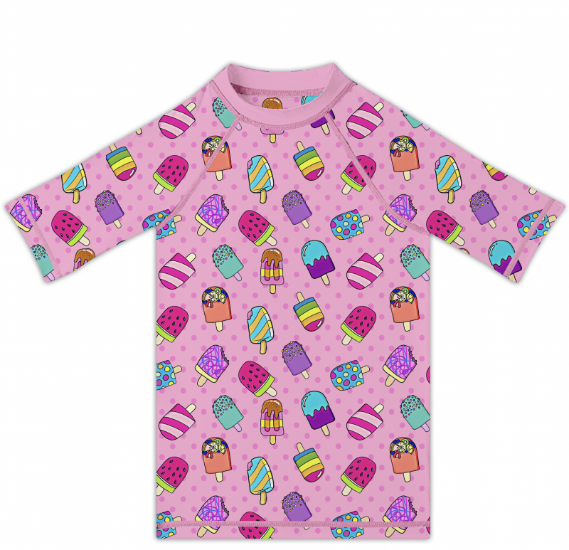 SlipStop Frutti T-shirt Pembe Çocuk Tshirt - SlipStop