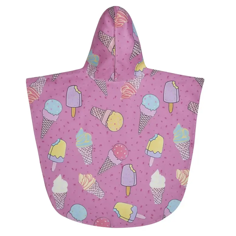 SlipStop Glace Poncho Pembe Çocuk Havlu - 2