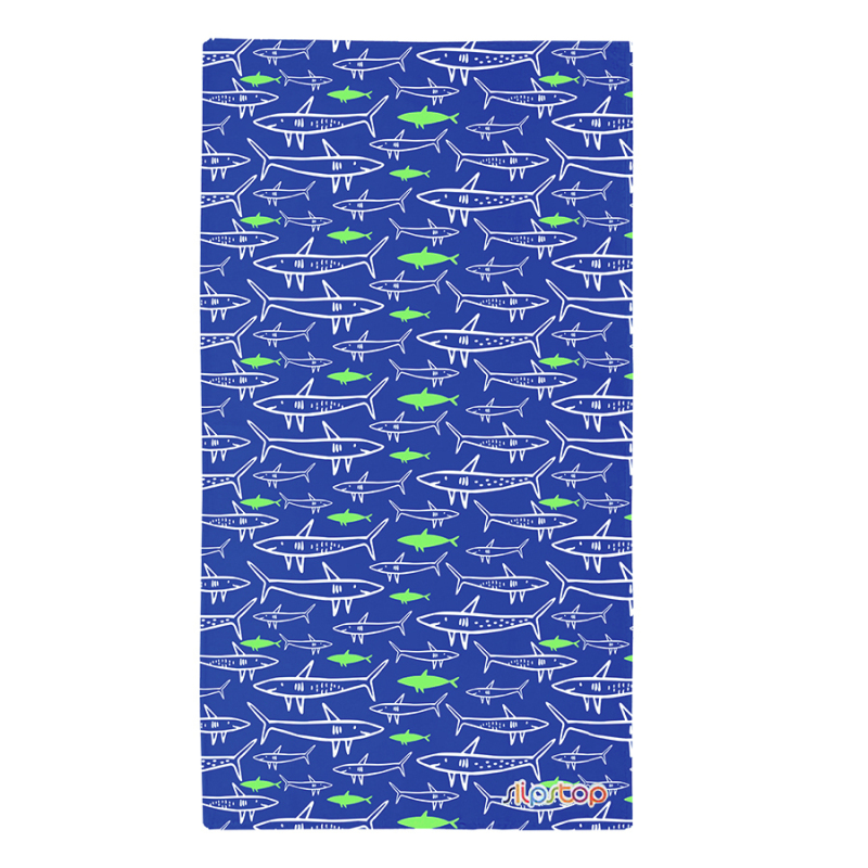 SlipStop Jaws Towel Mavi Çocuk Havlu - SlipStop