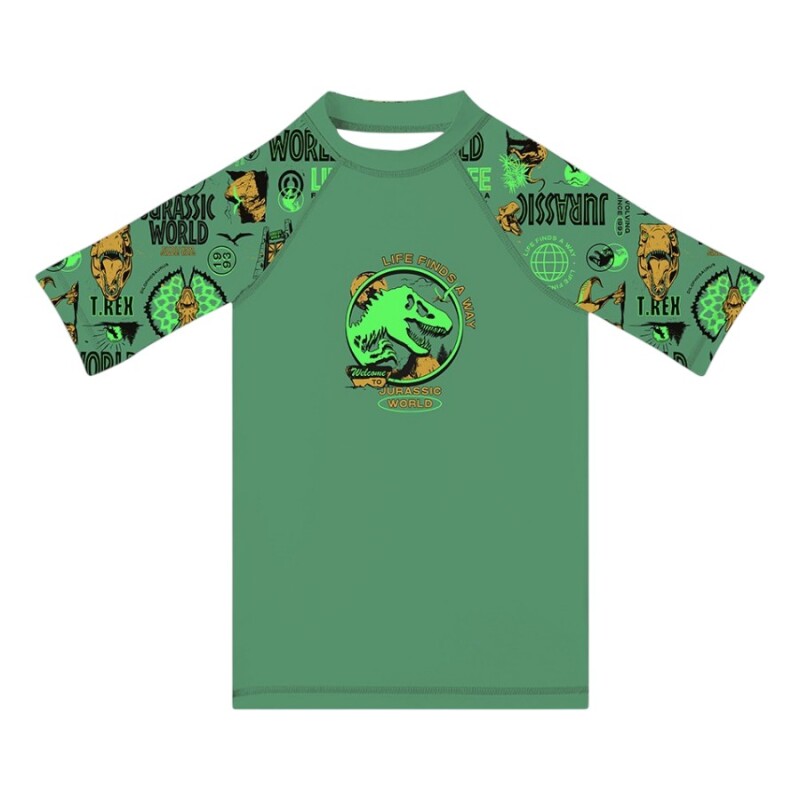 SlipStop Jurazzo Yeşil Çocuk Tshirt - SlipStop