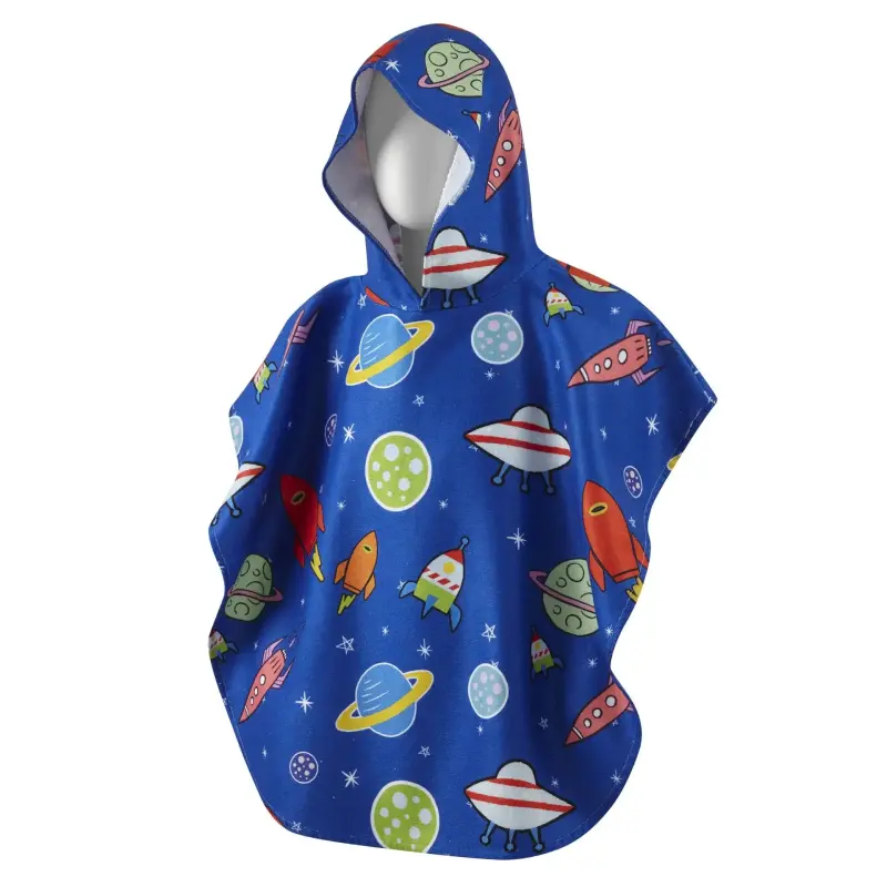 SlipStop Mars Poncho Mavi Çocuk Panço - 1
