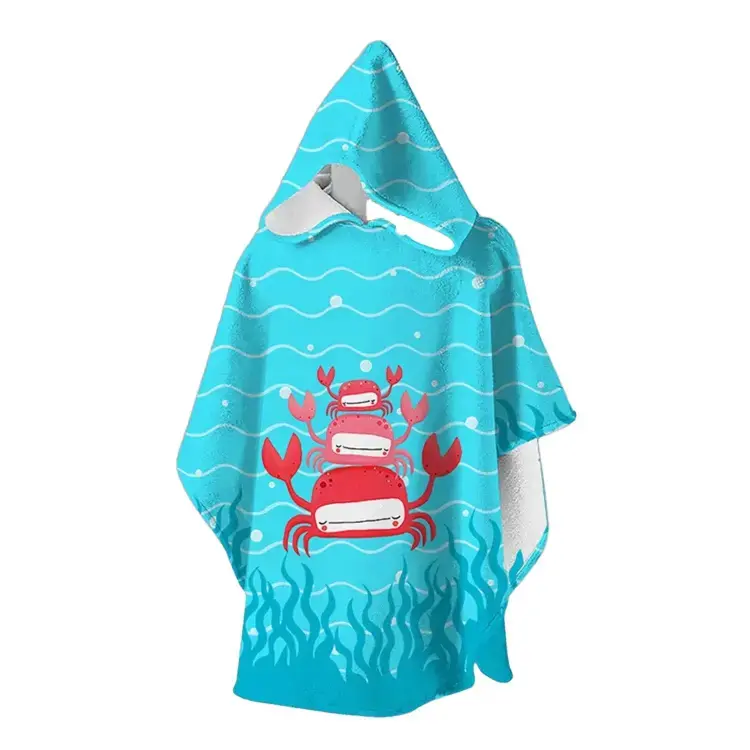 SlipStop Pufi Poncho Mavi Çocuk Panço - 1