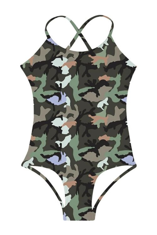 SlipStop Ranger Junior Swimsuit Haki Çocuk Mayo - SlipStop