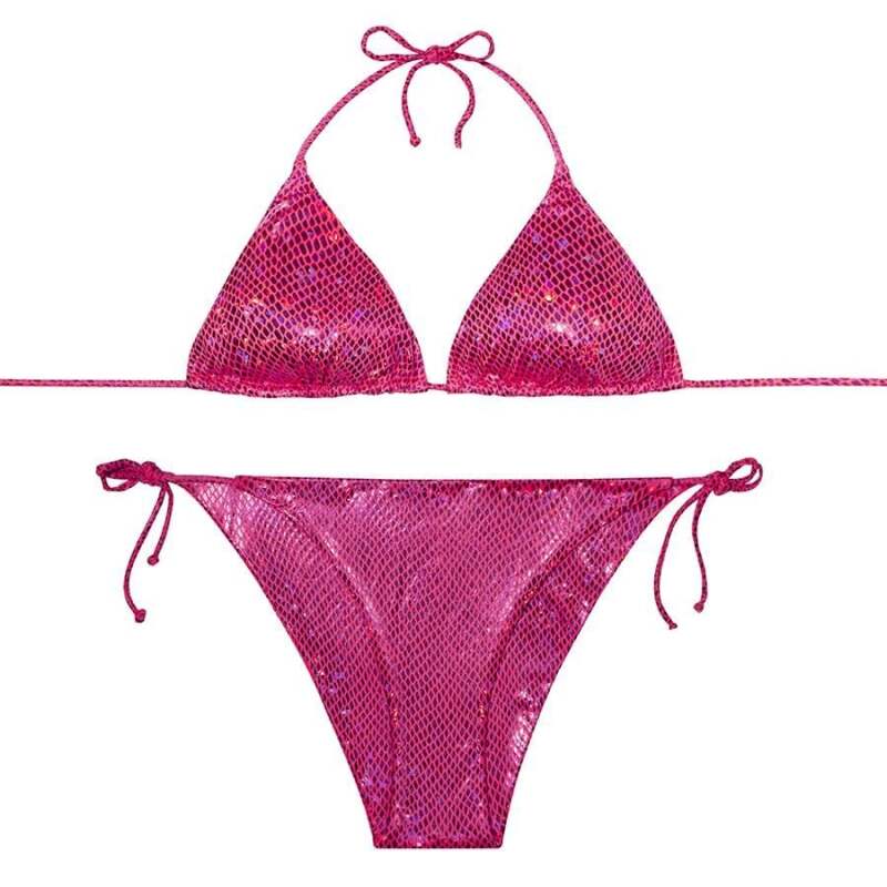 SlipStop Rubin Bikini Adult - Triangle Kırmızı Kadın Bikini - SlipStop