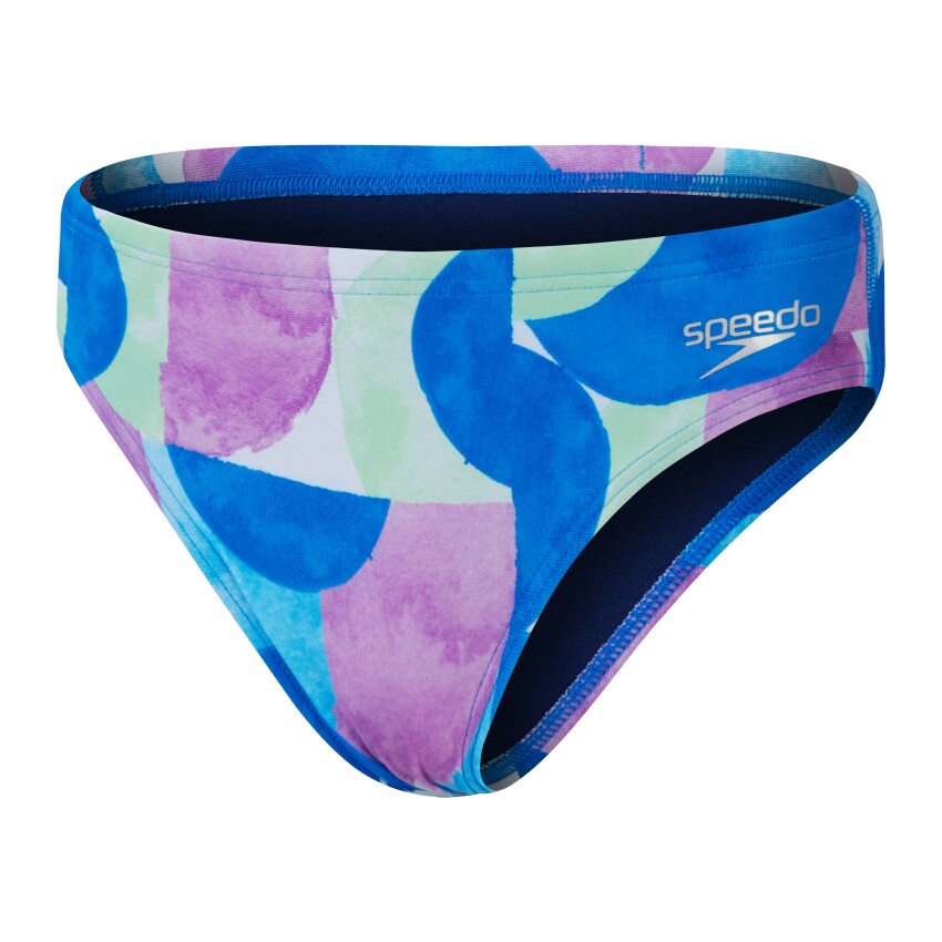 Speedo Allover Digi Brief 6.5 CM Mavi Çocuk Mayo - 1