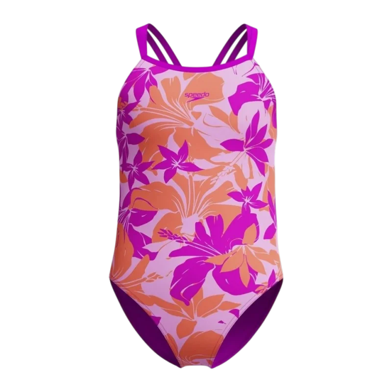 Speedo Alo Pt Twstrip Jf Pembe Çocuk Mayo - 1