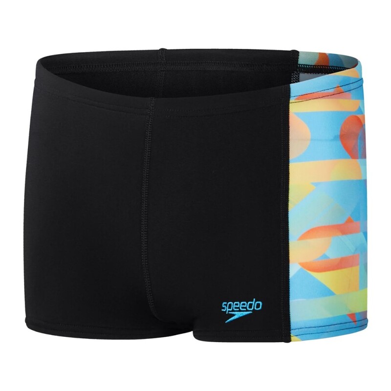Speedo Digi Allover Panel Aquashort Siyah Çocuk Mayo - Speedo