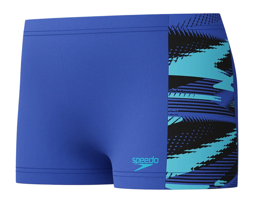 Speedo Hyperboom Panel Jm Asht Mavi Çocuk Mayo - 1