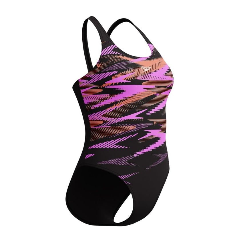 Speedo Hyperboom Placement Muscleback Turuncu Kadın Mayo - 3