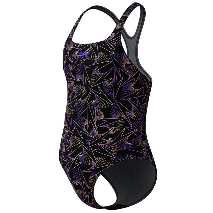 Speedo Hyprbm Alv Mdlt 1Pc Jf Siyah Çocuk Mayo - 4