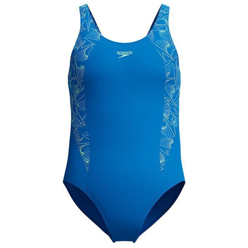 Speedo Hyprbm Splc Msclbck 1Pc Jf Mavi Çocuk Mayo - 1