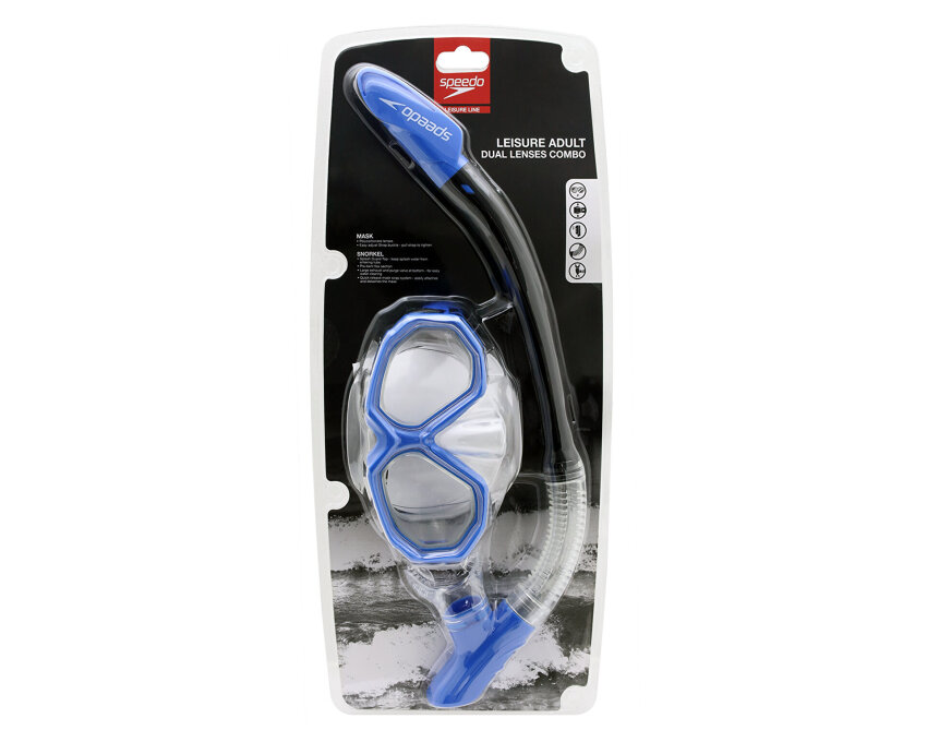 Speedo AU Dual Lenses Mask With Unisex Maske & Şnorkel Set - 4