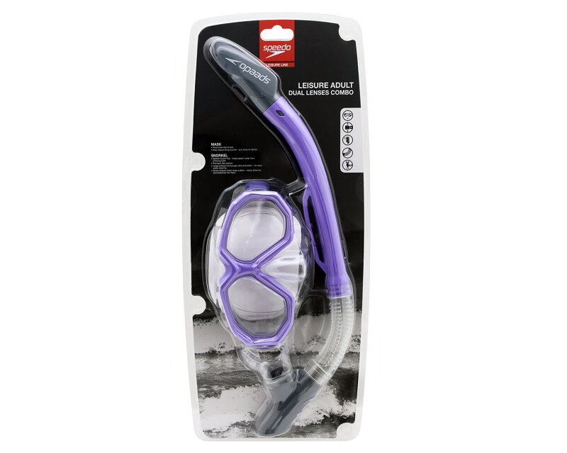 Speedo AU Dual Lenses Mask With Snrkl Unisex Şnorkel Set - 4
